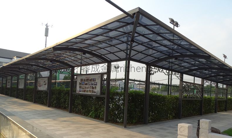 中國(guó)人壽鋁合金車(chē)棚、鋁合金雨棚案例